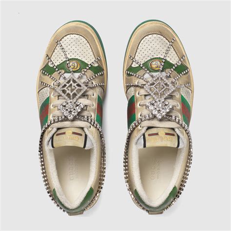 Gucci screener sneakers with crystals